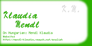 klaudia mendl business card